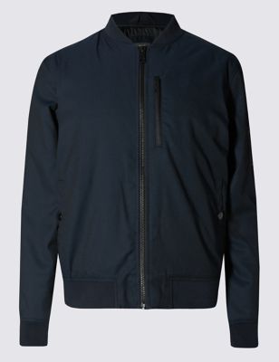 Tailored Fit Wadded Bomber Jacket